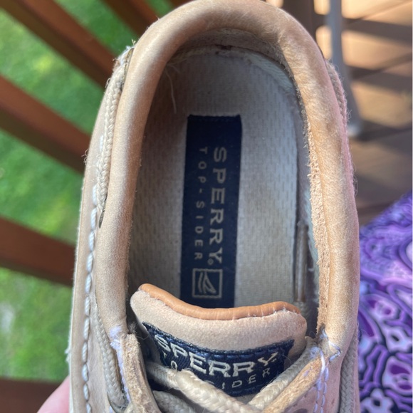 Sperry Largo Leather Boat Shoes Size 8.5M Light Brown - Picture 7 of 9